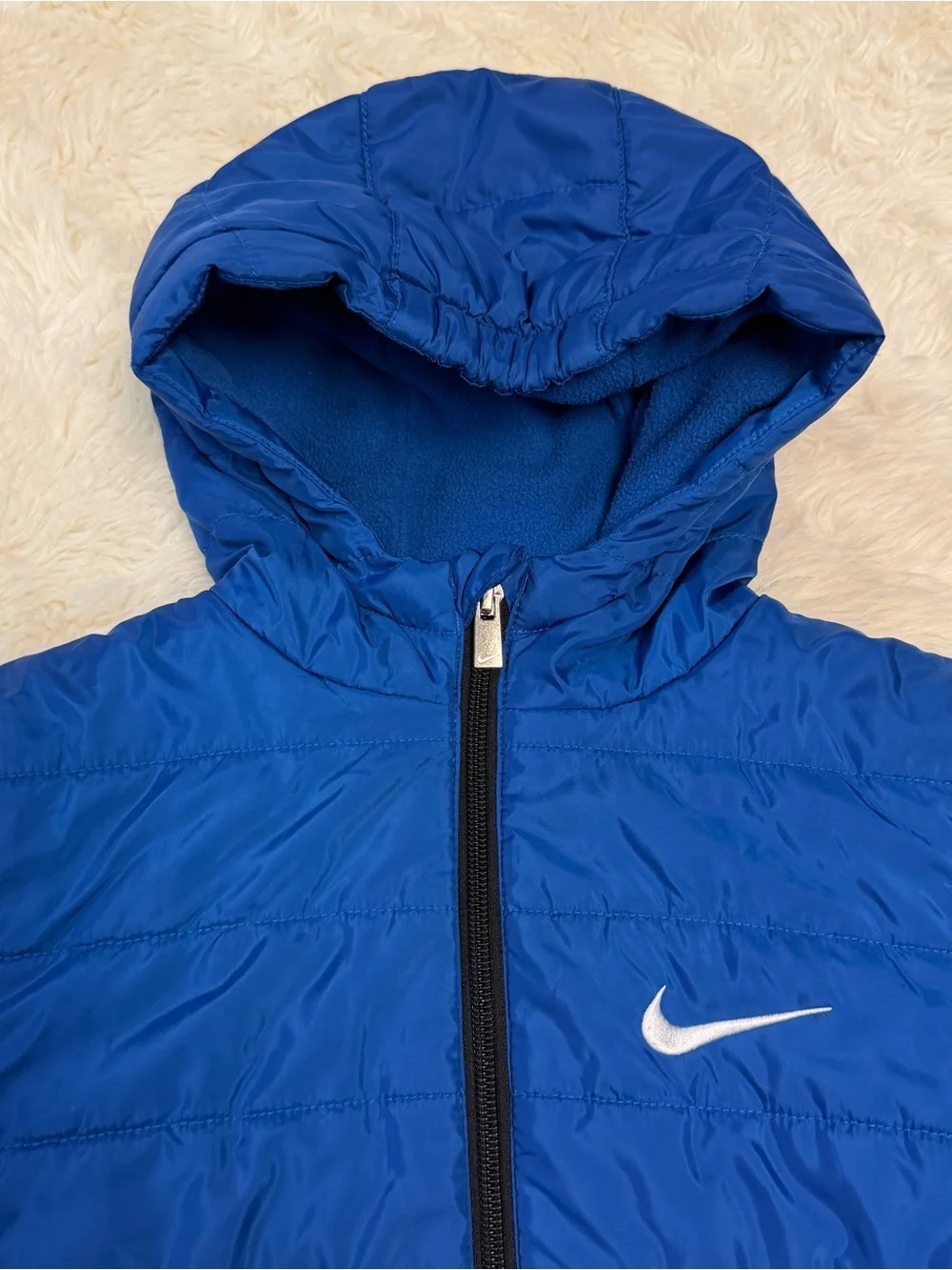 Nike Boy's Royal Blue Full-Zip Puffer Jacket Coat